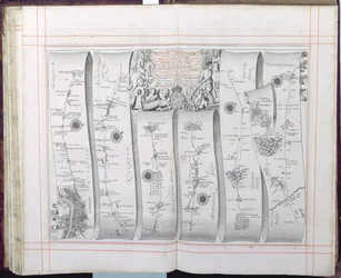 La route de Londres à Aberistwith sur la côte maritime, de 